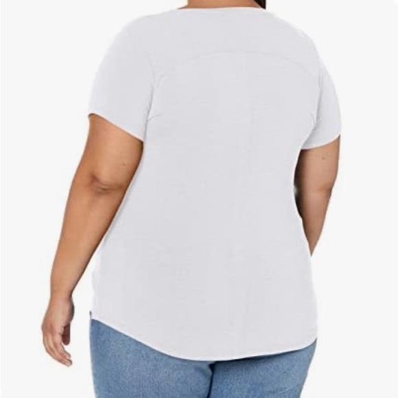 PrAna Women's Foundation Short Sleeve V-Neck T-Shirt White Medium - Picture 2 of 6